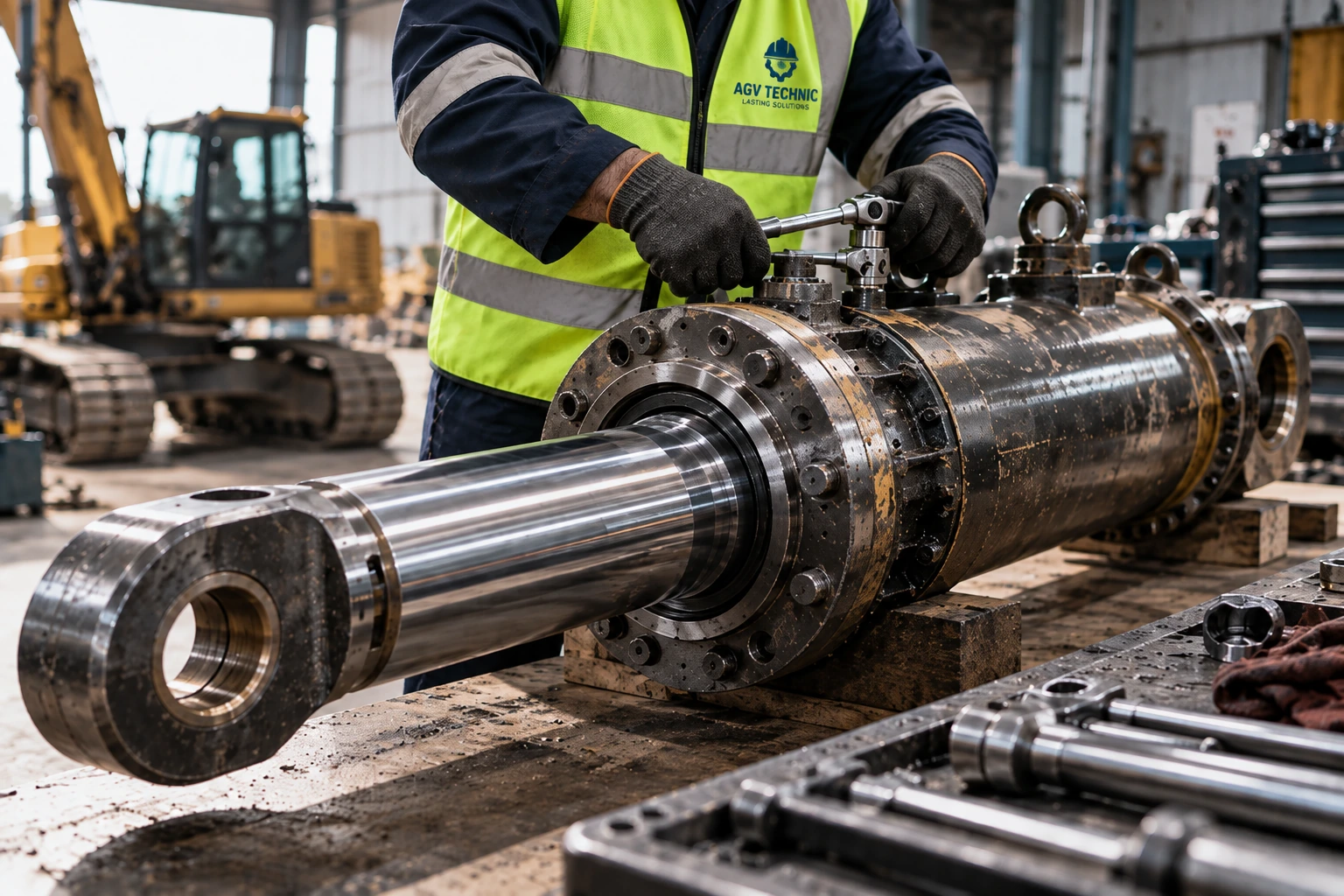 Reconditioned hydraulic cylinder component